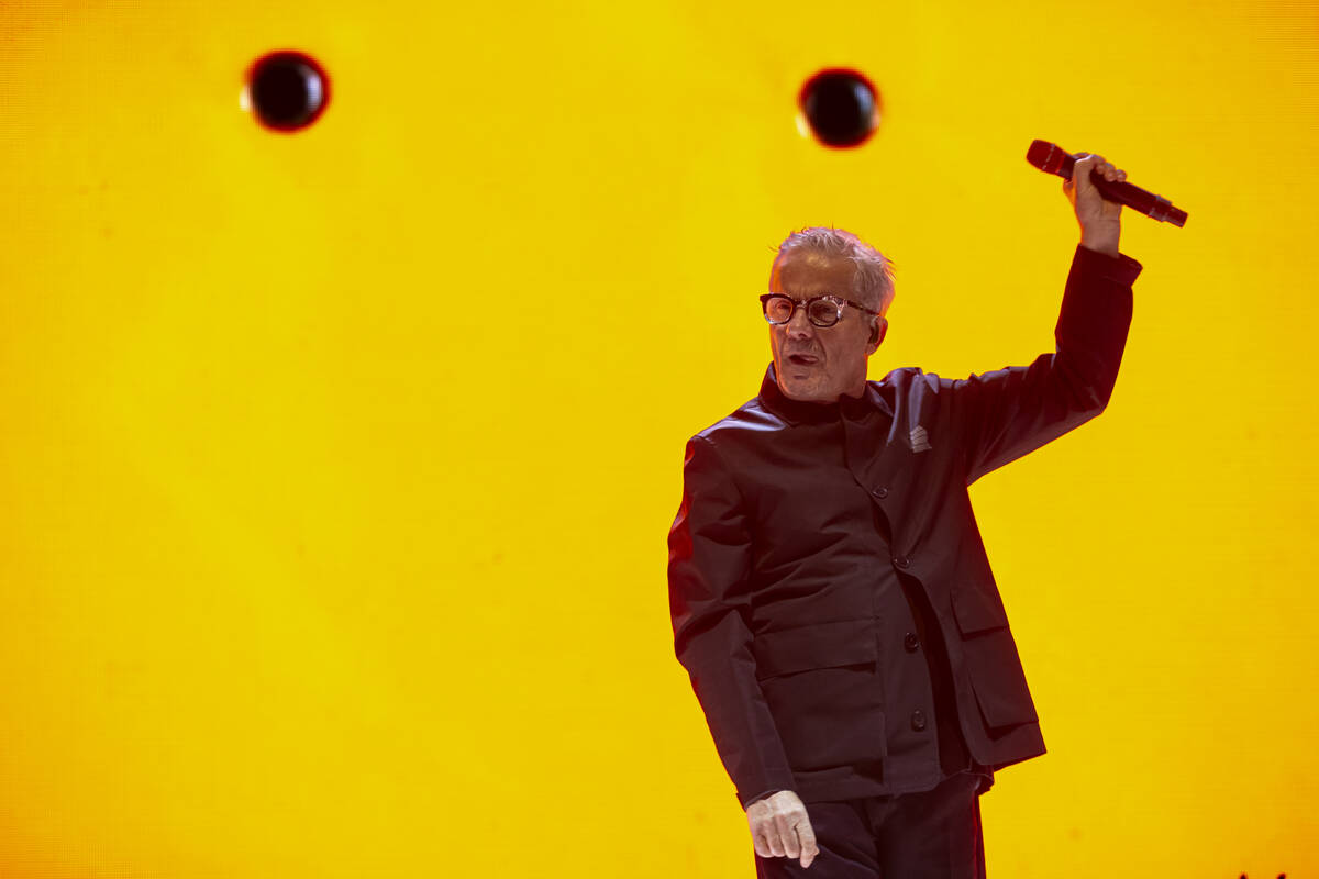 Mark Mothersbaugh of Devo performs during the Punk Rock Bowling music festival at Downtown Las ...