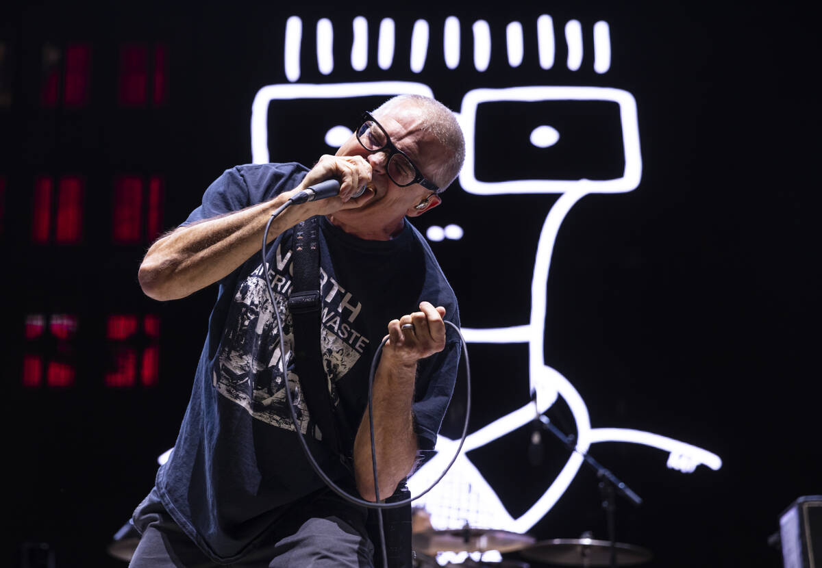 Milo Aukerman of Descendents performs during the Punk Rock Bowling music festival at Downtown L ...