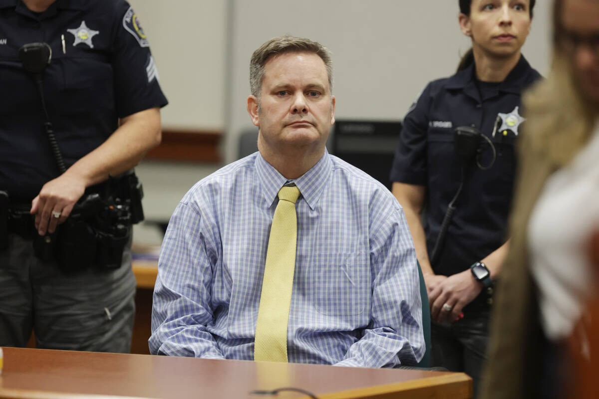 Chad Daybell sits at the defense table after the jury's verdict in his murder trial was read at ...