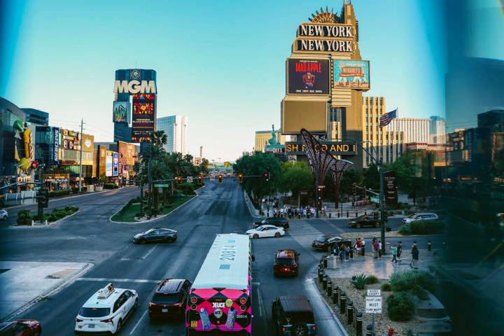 Las Vegas Boulevard is seen looking south near Park Avenue on Wednesday, May 8, 2024, in Las Ve ...