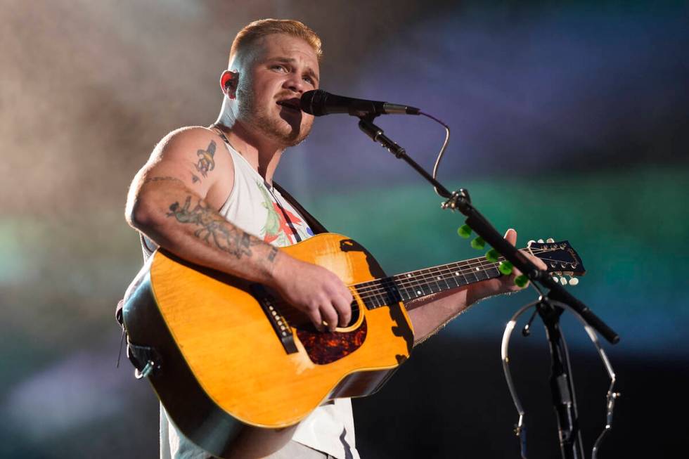 Zach Bryan performs during day one at the Windy City Smokeout festival on Thursday, July 13, 20 ...