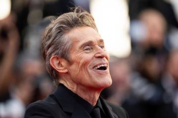Willem Dafoe poses for photographers upon arrival at the premiere of the film 'Kinds of Kindnes ...