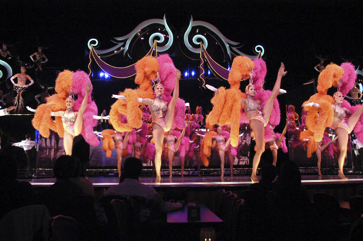 RJ FILE*** LOCAL - Showgirls perform at the Jubilee Theatre at Ballys hotel-casino are photogra ...