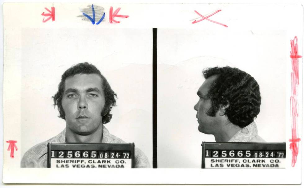 This is an August 24, 1972, booking mugshot John Dubeck. (Clark County Sheriff)