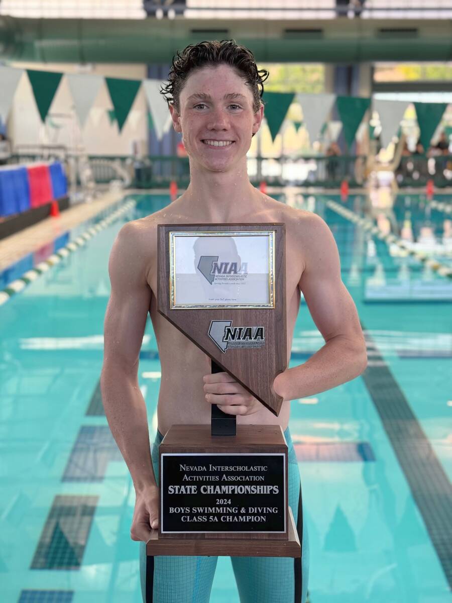 Palo Verde's Owen Robertson is a member of the Nevada Preps All-Southern Nevada boys swimming a ...