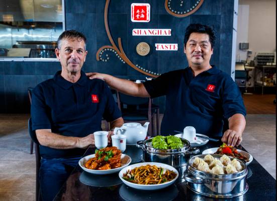 ShangHai Taste owners Joe Muscaglione and chef Jimmy Li in their new southwest restaurant expan ...