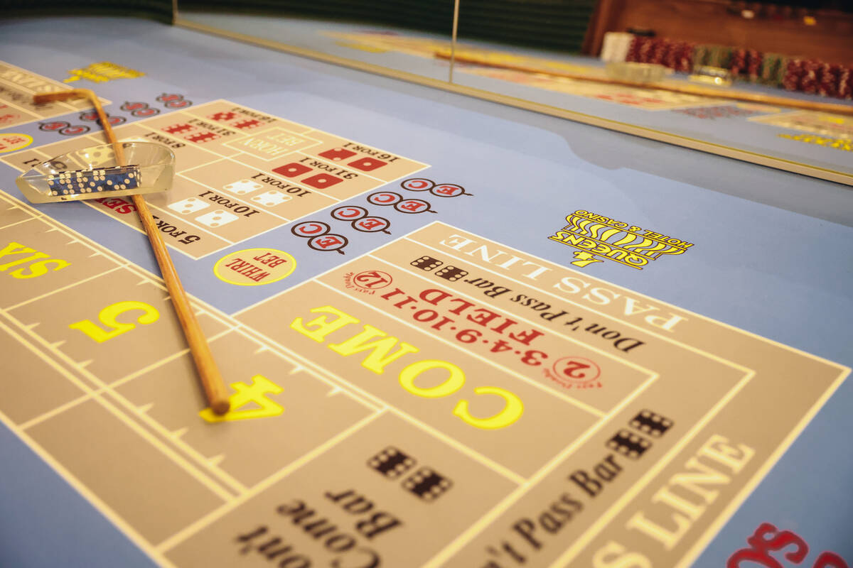 A baby craps table is seen at the Four Queens on Friday, May 31, 2024, in Las Vegas. (Madeline ...