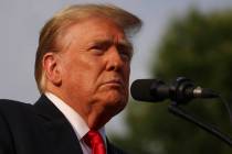 Former President Donald Trump speaks at a rally, Thursday, May 23, 2024, in the Bronx borough o ...