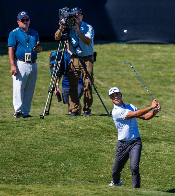 Isaiah Salinda at the Shriners Children's Open from TPC Summerlin on Saturday, Oct. 14, 2023, i ...