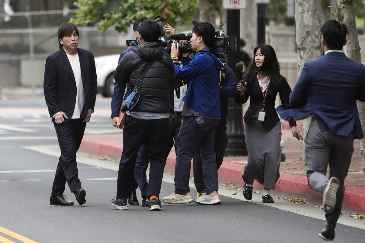 Ippei Mizuhara, left, the former interpreter for the Los Angeles Dodgers baseball star Shohei O ...