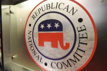 FILE - The Republican National Committee logo. (AP Photo/Rainier Ehrhardt, File)