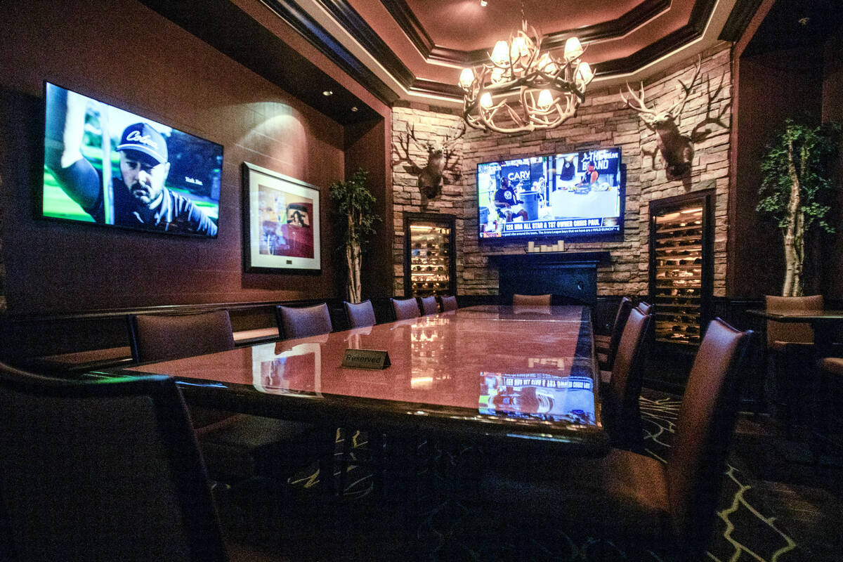 The private room in the Sierra Gold, one of PT’s Tavern's flagship locations, on Thursda ...