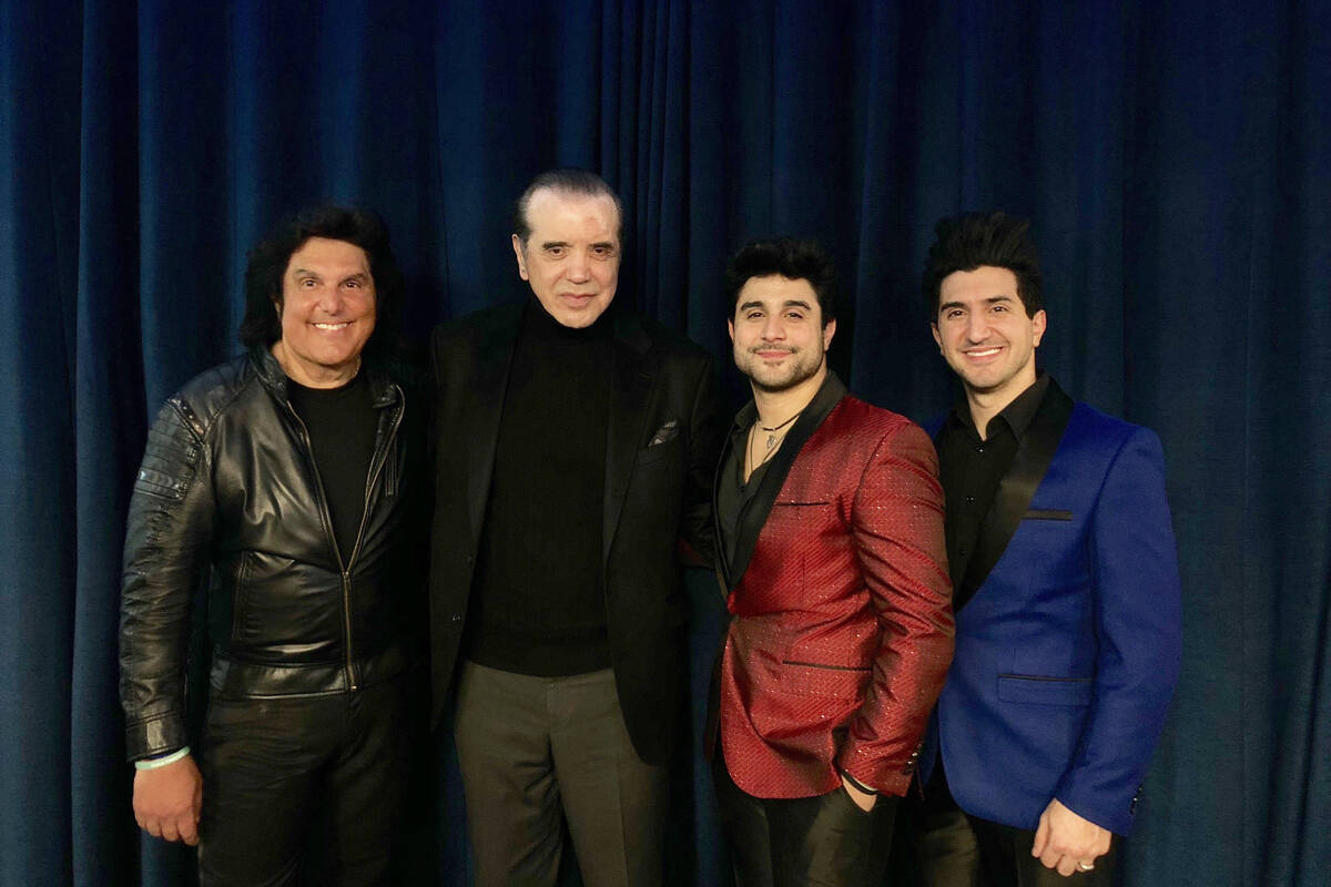 Vinny Adinolfi, Chazz Palminteri, Vin A., and Nick Adinolfi are shown at the red-carpet opening ...