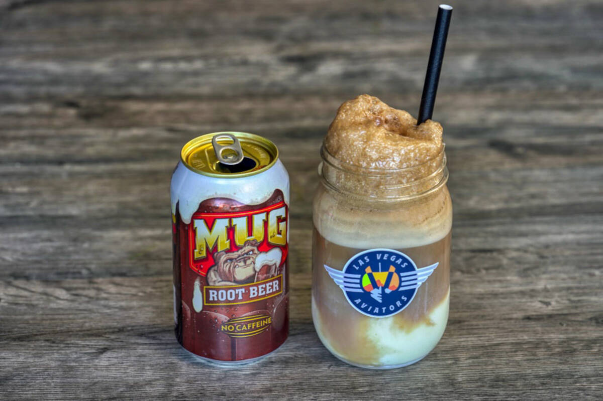 A root beer float is being served for the summer 2024 season at Las Vegas Ballpark. (Las Vegas ...