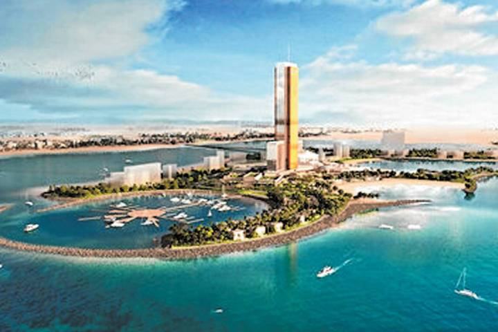 A rendering of Wynn Al Marjan Island in the United Arab Emirates. (Courtesy Wynn Resorts Ltd.)