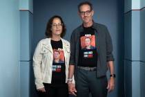 Orna Neutra, left, and her husband Ronen Neutra, of Long Island, N.Y., whose son Omer Neutra, 2 ...