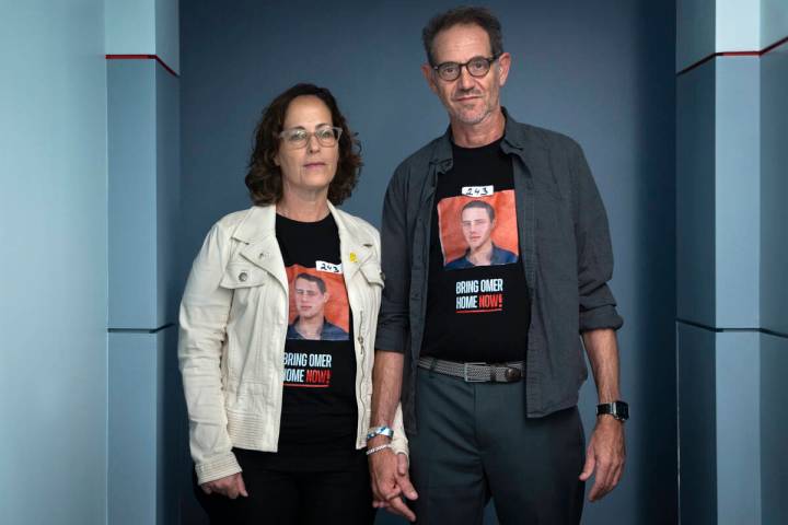 Orna Neutra, left, and her husband Ronen Neutra, of Long Island, N.Y., whose son Omer Neutra, 2 ...