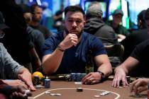 Jason Kipnis plays in the $3,500 buy-in BetMGM Poker Championship in 2023. (PokerNews)