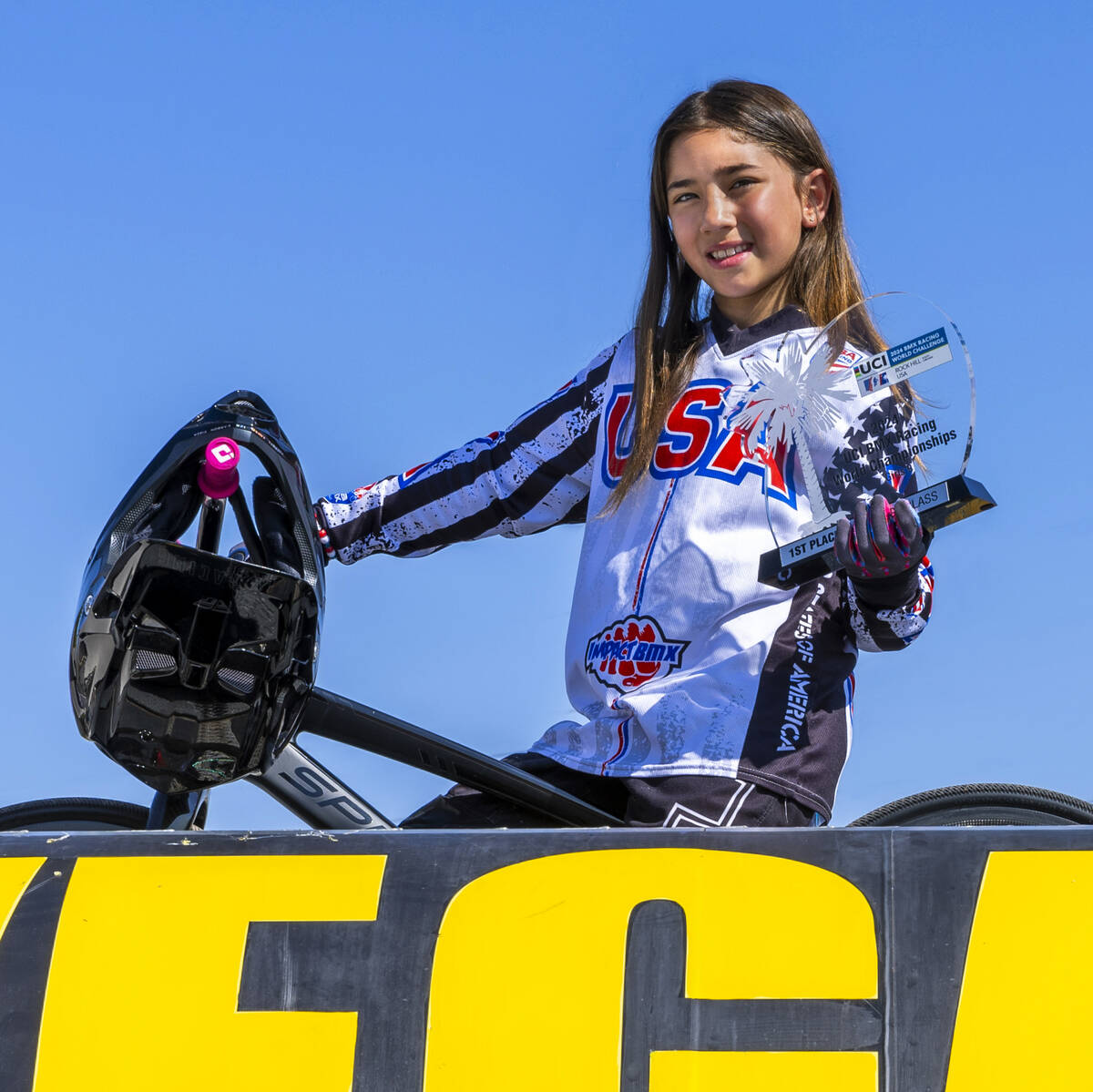 Isabella Smith won the world BMX championship for her age group last month and races at her loc ...