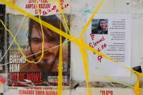 Pictures of rescued hostages who were kidnapped in a Hamas-led attack on Oct. 7. Andrey Kozlov, ...