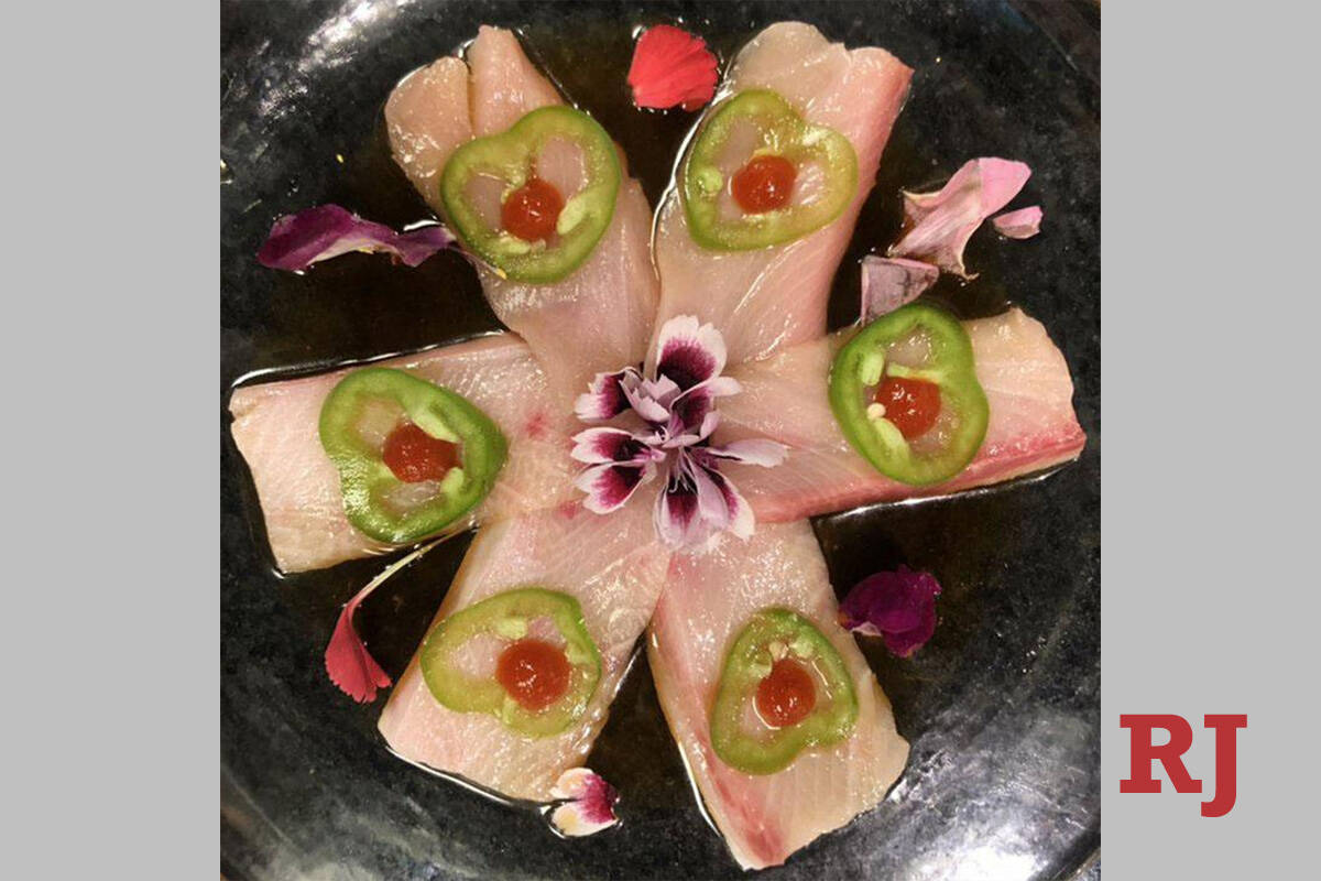 Hamachi (yellowtail tuna) from Ari Sushi & Sake in southwest Las Vegas. The restaurant comes in ...