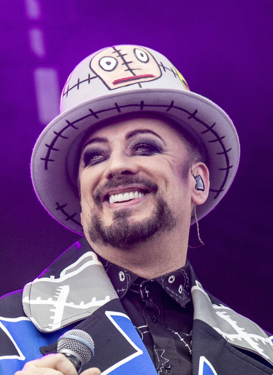 FILE - Boy George of Boy George and Culture Club performs at the Austin City Limits Music Festi ...