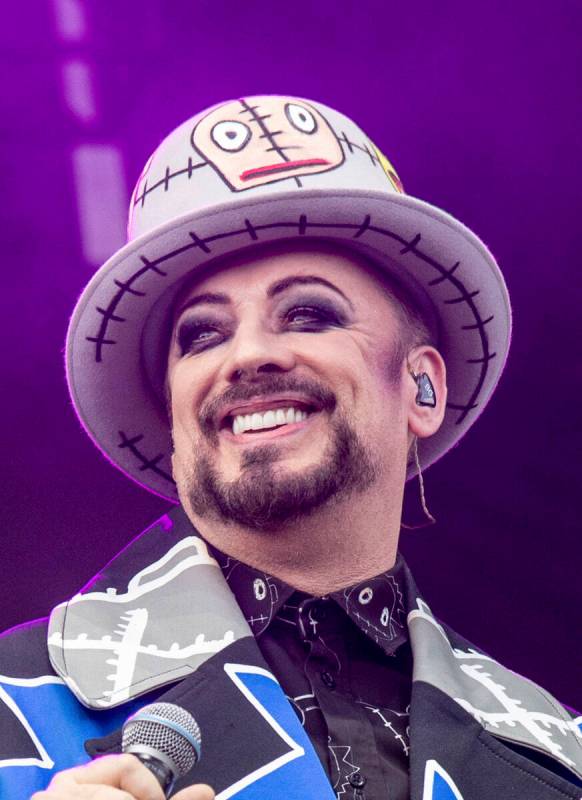 FILE - Boy George of Boy George and Culture Club performs at the Austin City Limits Music Festi ...