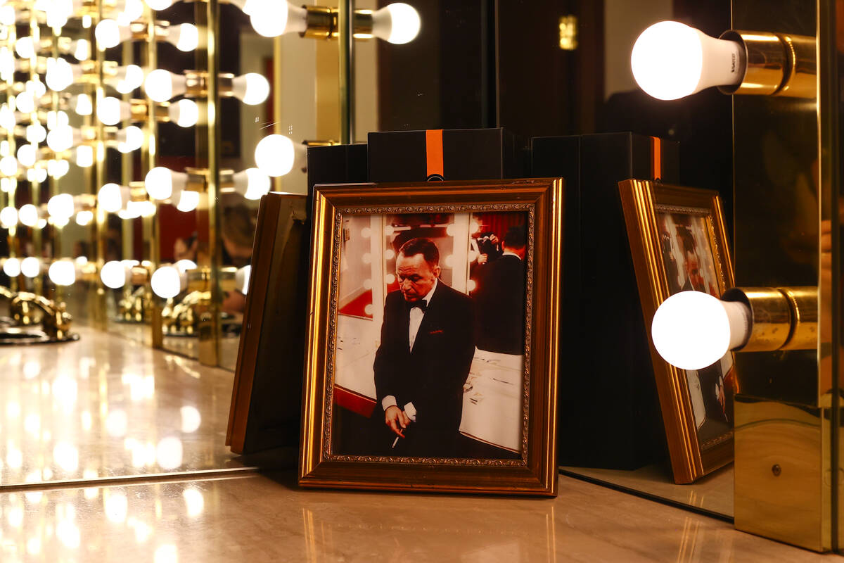 A photo of Frank Sinatra remains in his former dressing room at The Showroom in the Golden Nugg ...