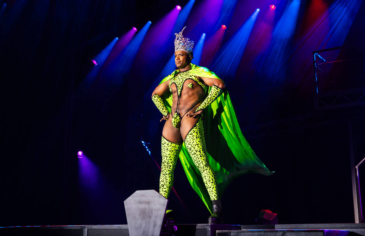 2023 Miss Exotic World Samson Night performs his step-down act during the Burlesque Hall of Fam ...