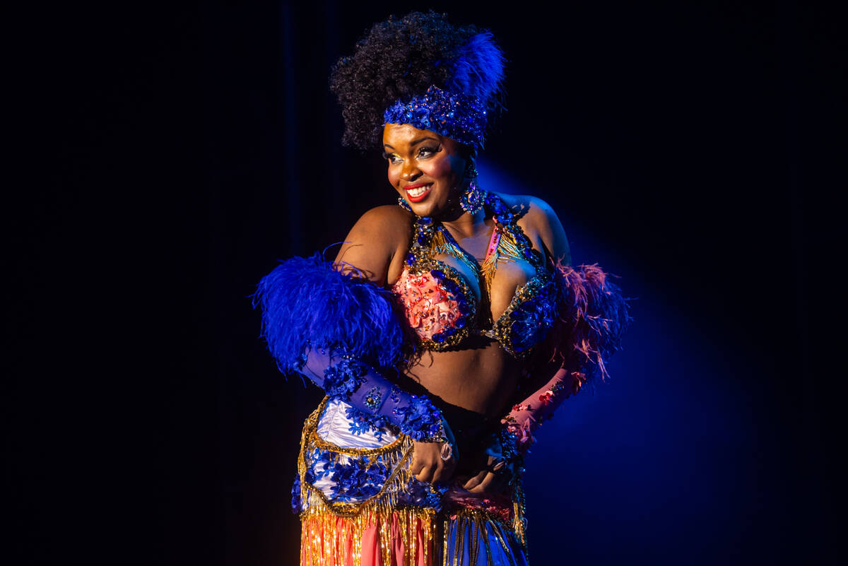 Zyra Lee Vanity, of Montreal and Toronto, competes for M- Exotic World in the Burlesque Hall of ...