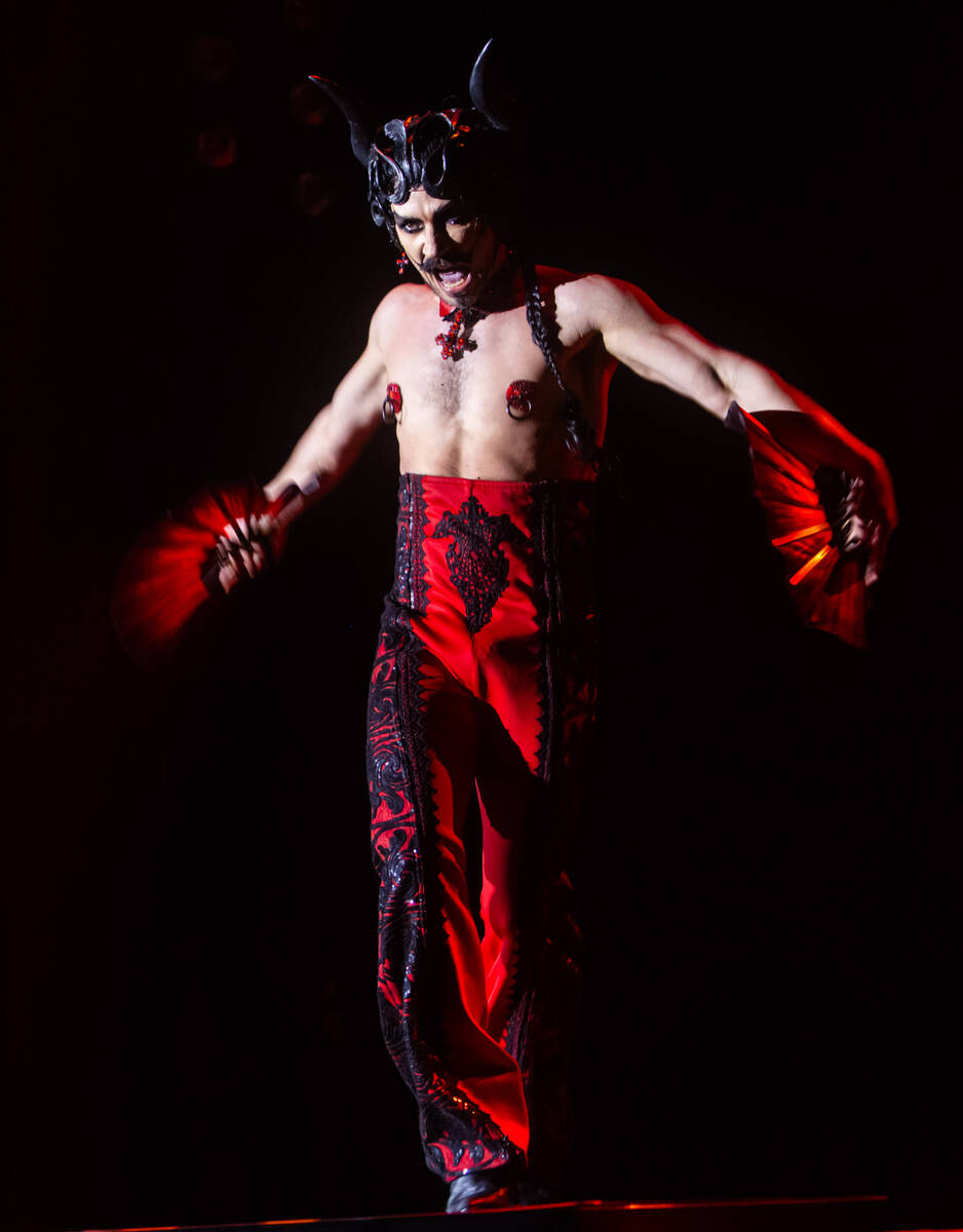 Rhys Lightning, of Sydney, Australia, competes for Best Debut in the Burlesque Hall of Fame&#x2 ...