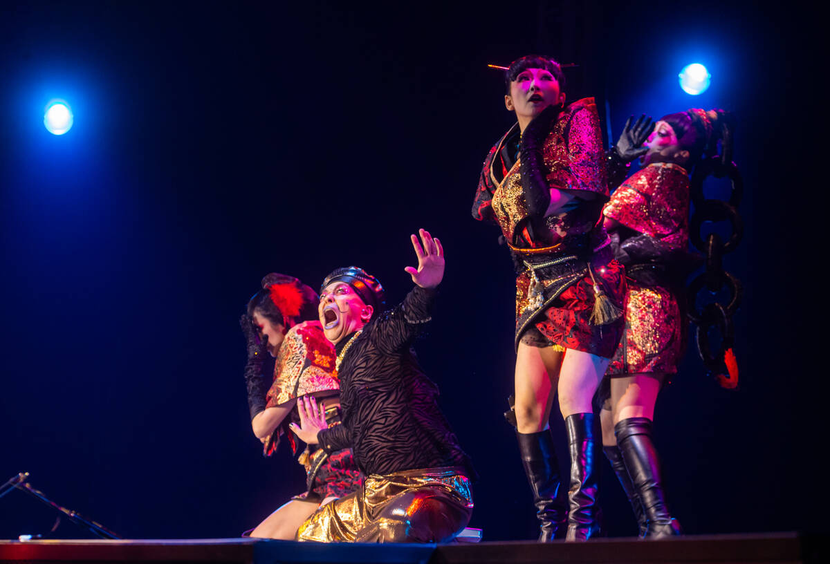Hellomuna! Of Yokohama, Japan, compete for Best Large Group in the Burlesque Hall of Fame&#x201 ...