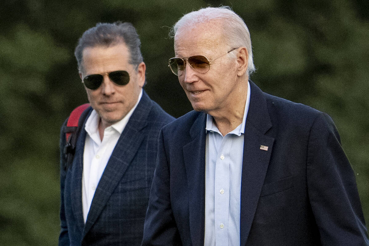 President Joe Biden, and his son Hunter Biden. (AP Photo/Andrew Harnik, File)