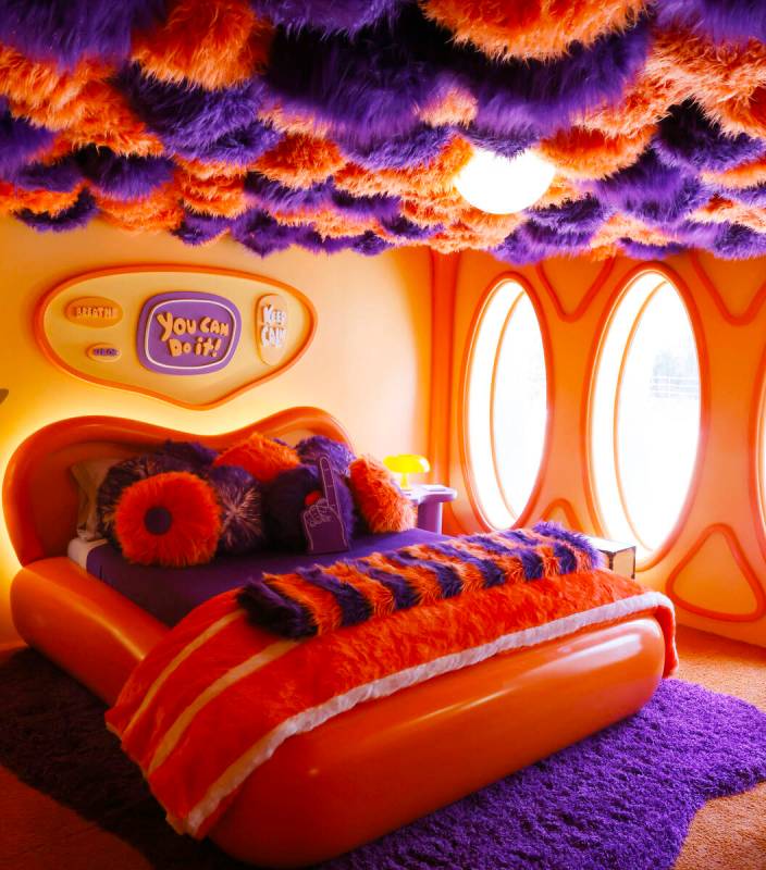 The Anxiety bedroom, inside an "Inside Out 2"-themed property with rooms inspired by ...