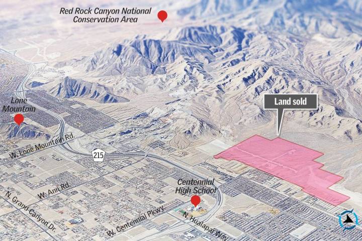 Location of the land that will have 3,000 homes built on it. (Wes Rand/Las Vegas Review-Journal)