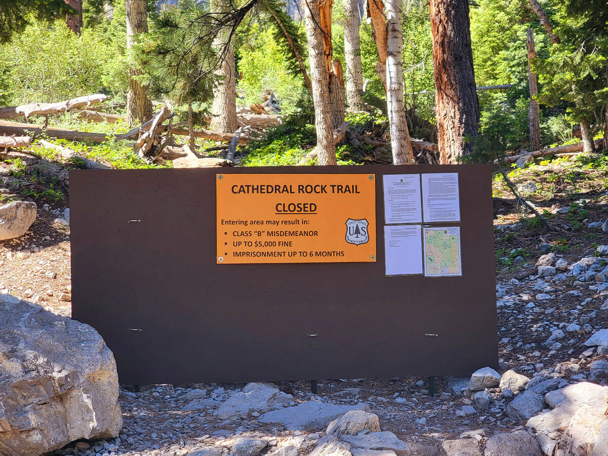 US Forest Service signs warn visitors they could be hit with hefty fines and jail time, if they ...