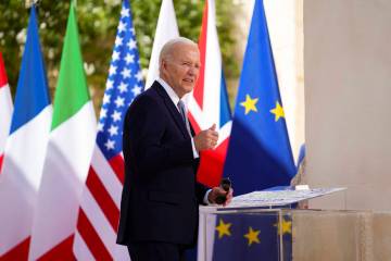 U.S. President Joe Biden arrives to the G7 Summit in Borgo Egnazia, southern Italy, Thursday, J ...