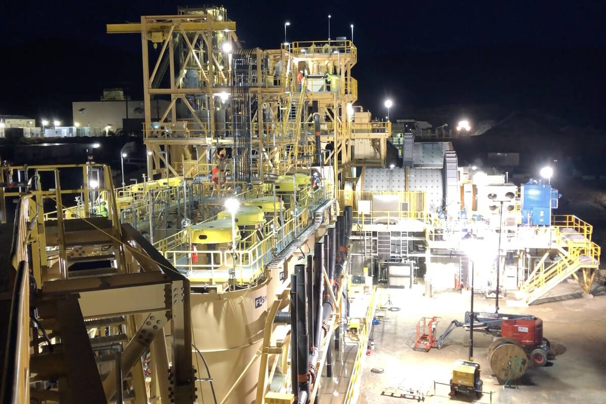 This screen grab from a video on Nevada Copper's website shows the processing plant at its Pump ...