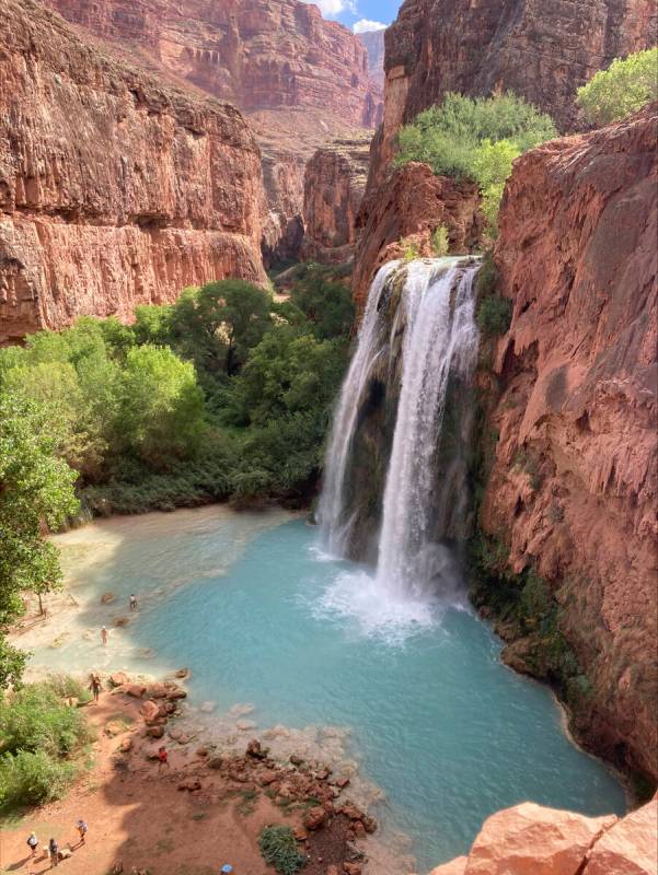 This photo provided by Francesca Dupuy shows the Havasu Falls on the Havasupai reservation in A ...