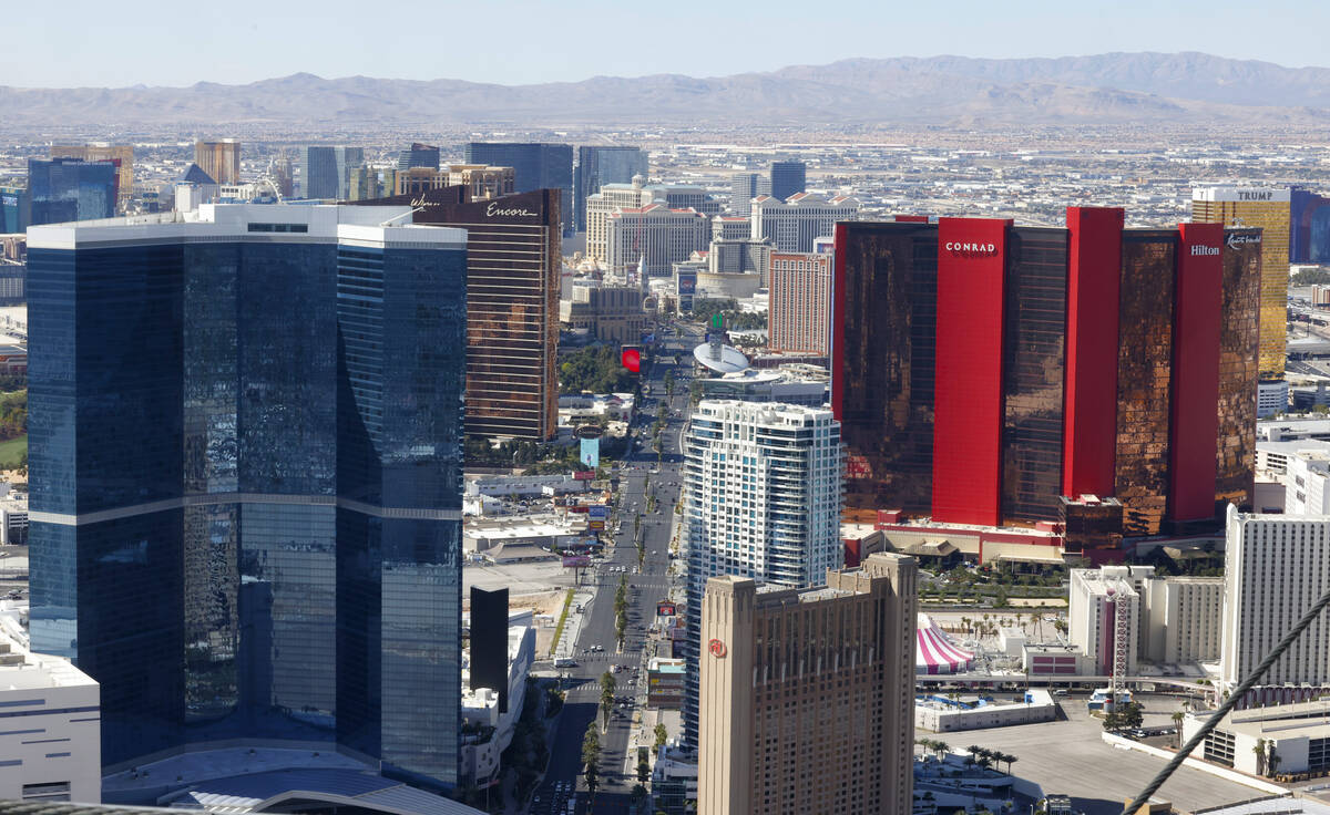 The Las Vegas Vegas Strip is pictured, on Monday, April 8, 2024, in Las Vegas. (Bizuayehu Tesfa ...
