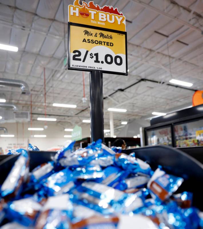 Discounted cookies on display at Grocery Outlet Bargain Market, on Wednesday, June 19, 2024, in ...