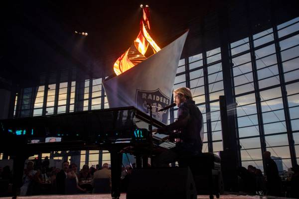 Nicholas Petricca performs for the crowd during The IX Awards ceremony on Monday, June 17, 2024 ...