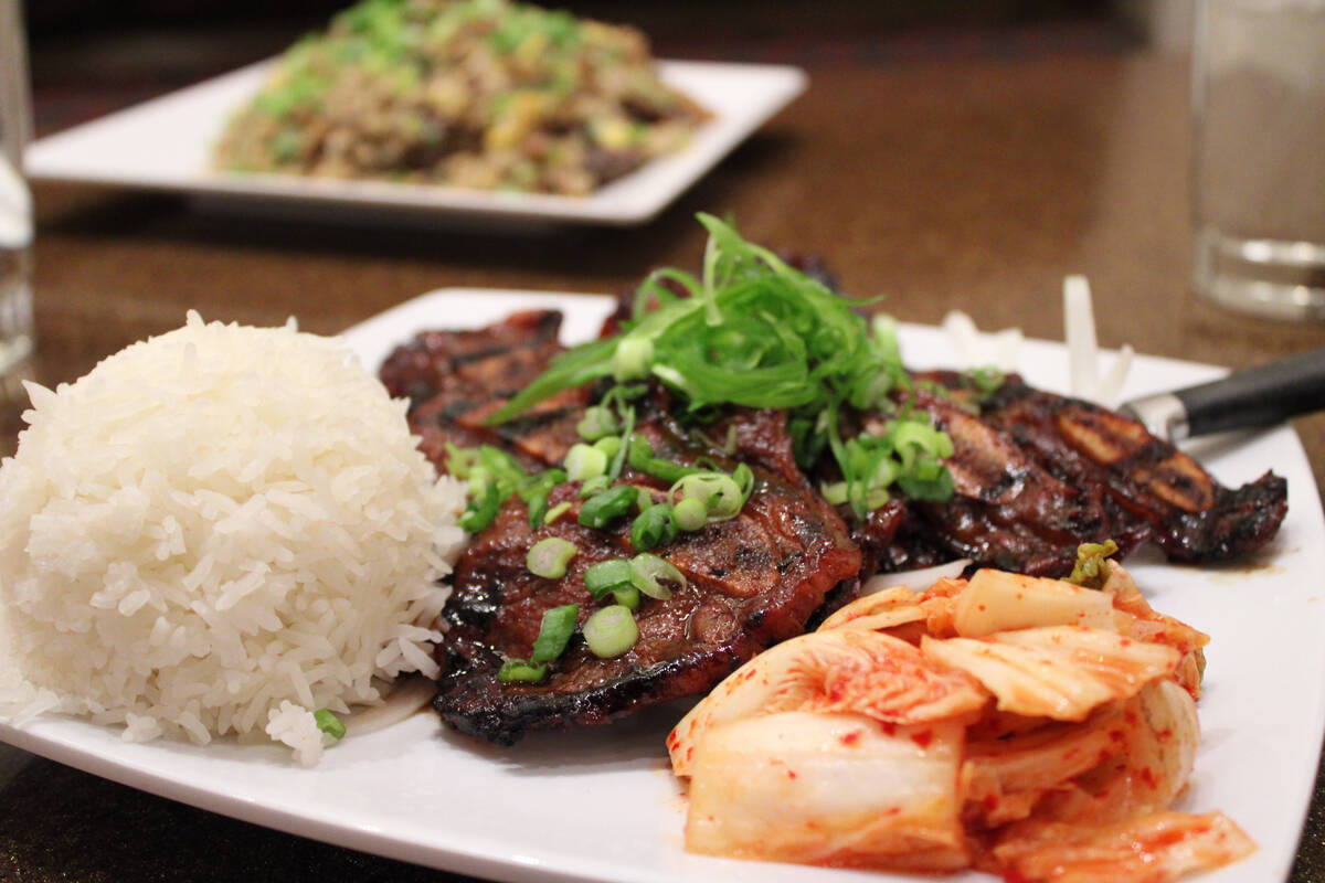 Grilled kalbi from California Noodle House in the California Hotel in downtown Las Vegas. The r ...