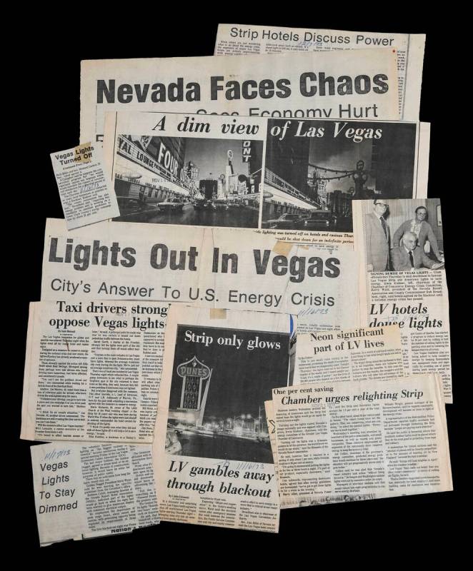 Las Vegas Review-Journal newspaper clippings from late 1973 carry reports on Las Vegas casinos ...