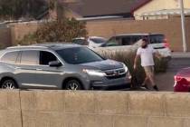 Las Vegas police are working to identify a man who they say was seen attacking a woman in a vir ...