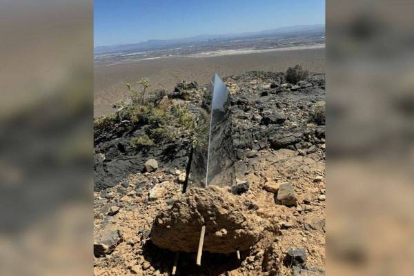 Las Vegas police said the "mysterious monolith" that was found on a trail outside the valley ha ...