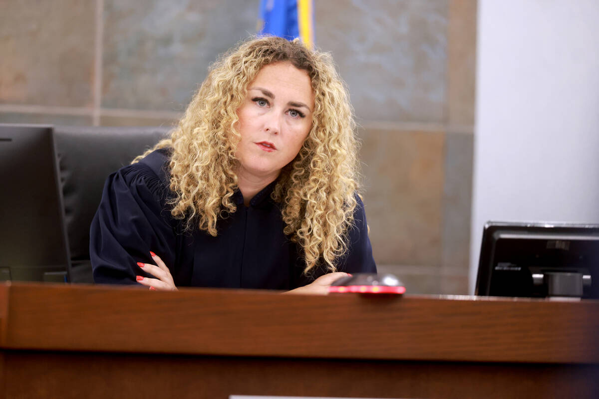 Clark County District Court Judge Carli Kierny presides during at the Regional Justice Center i ...