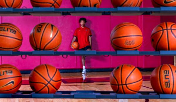 UNLV basketball player Dedan Thomas Jr. at the Mendehall Center on Friday, June 7, 2024, in Las ...