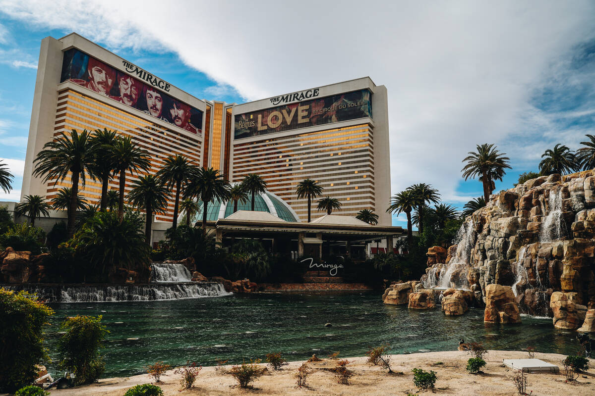 The Mirage is seen on Thursday, Feb. 29, 2024, in Las Vegas. (Madeline Carter/Las Vegas Review- ...