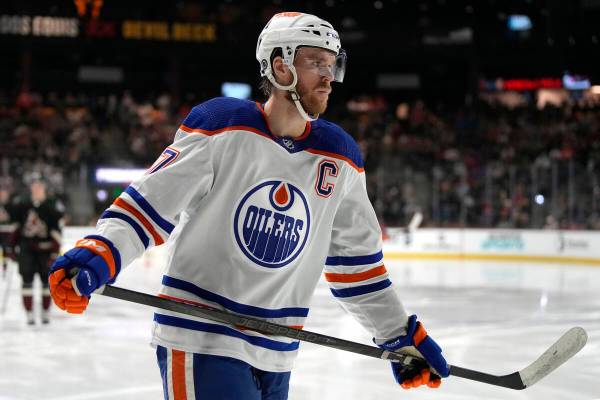 Edmonton Oilers center Connor McDavid (97) in the third period during an NHL hockey game agains ...